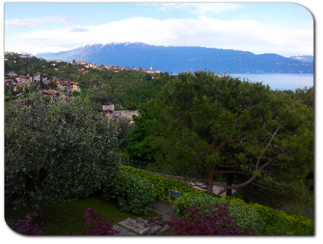 Vista da giardinetto e ingresso della casa